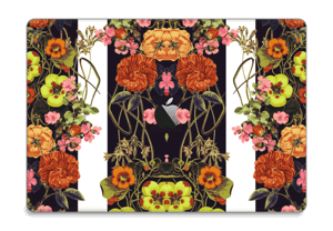 Orange floral crossing Skin MacBook Pro 15” 2016-