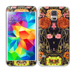 Floral crossings in orange Skin Galaxy S5