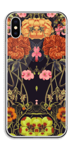 Floral crossings in orange Skin IPhone X