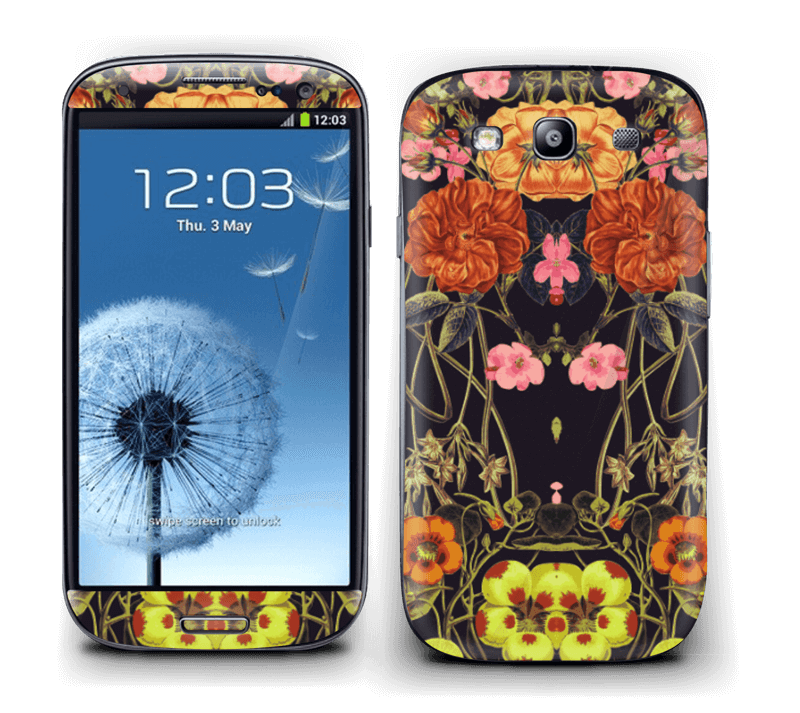 Orange blomster Skin Galaxy S3