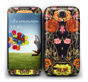 Floral crossings in orange Skin Galaxy S4