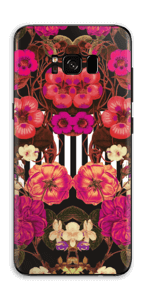 Floral crossing in pink Skin Galaxy S8 Plus