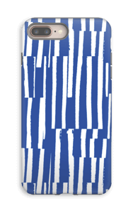 Sinivalkoiset raidat kuoret IPhone 8 Plus tough