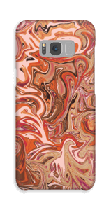 Oranssi marmori kuoret Galaxy S8 Plus