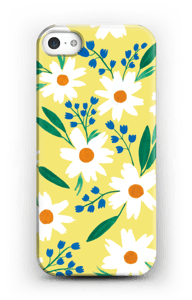 Valkoiset kukat kuoret IPhone 5/5S