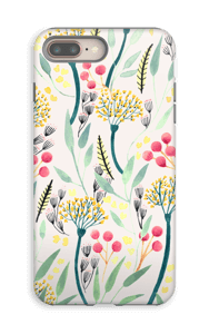 Kesäkukat kuoret IPhone 8 Plus tough