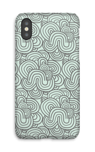 Méandres vertes Coque IPhone X