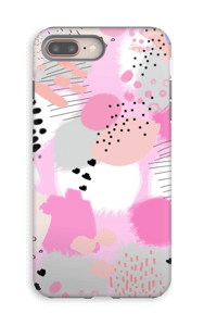 Abstrakti roosa kuoret IPhone 8 Plus tough