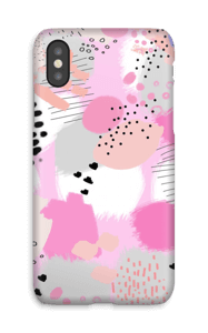Abstrakt lyserød cover IPhone X