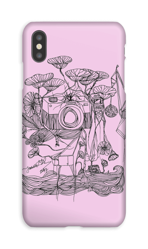 Kameraet og kranene rosa deksel IPhone XS Max