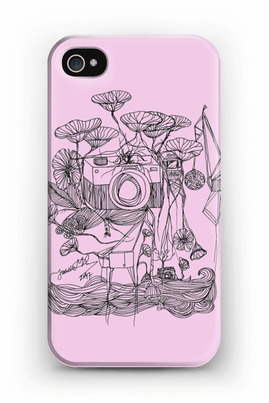 Vaaleanpunainen kamera kuoret IPhone 4/4s