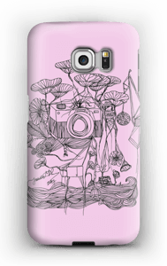 Kameraet og kranene rosa deksel Galaxy S6 Edge