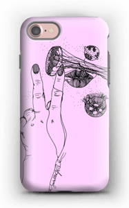 Vaaleanpunainen maneetti kuoret IPhone 7 tough