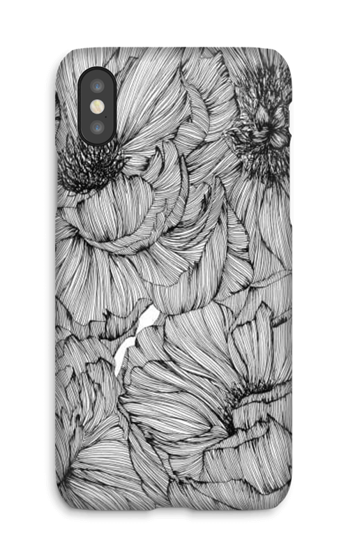 Black Paeonia Coque IPhone X
