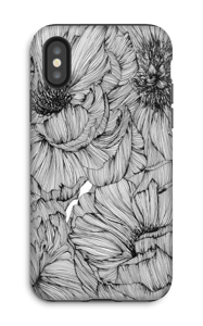 Black Paeonia Coque IPhone X tough