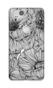 Black Paeonia Coque Pixel 2