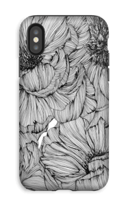 Black Paeonia Coque IPhone XS tough