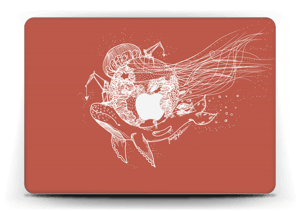 Meri ja Maa, punainen tarrakuori MacBook Air 13”