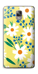 Valkoiset kukat tarrakuori OnePlus 3