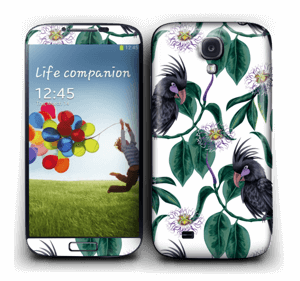 Flowers & Cockatoo Skin Galaxy S4