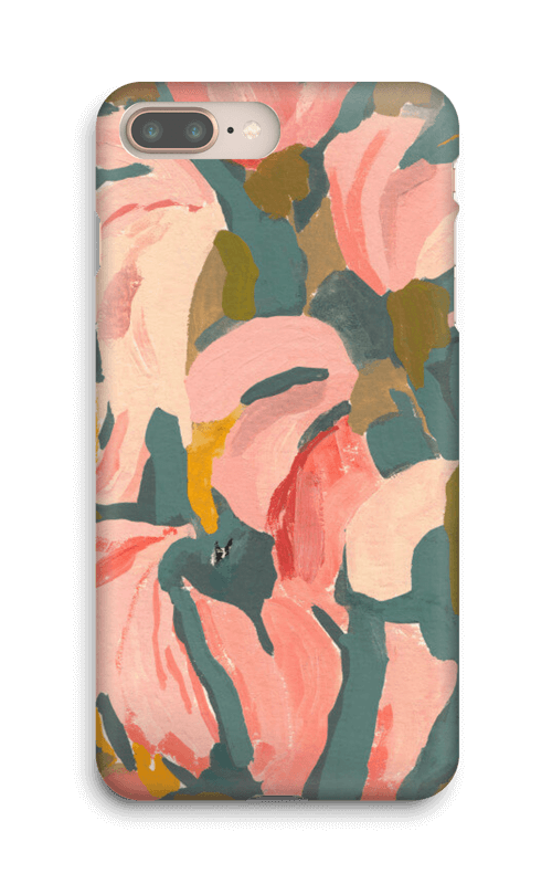 Peinture rose florale Coque IPhone 8 Plus