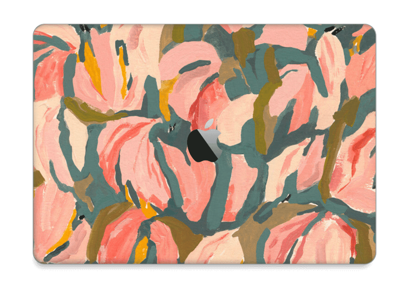 Peinture fleurs roses Skin MacBook Pro 13” 2016-