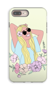 Kukkaistyttö kuoret IPhone 8 Plus tough