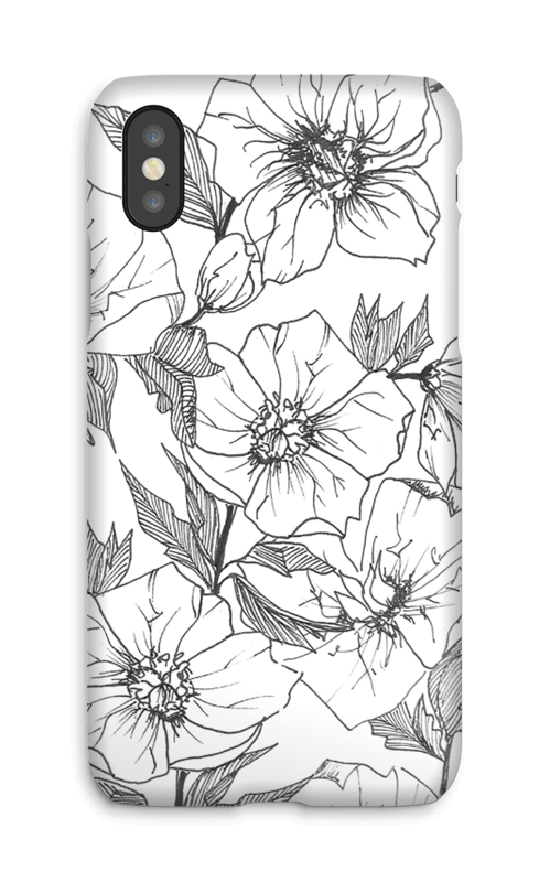 Winter Flowers Coque IPhone X