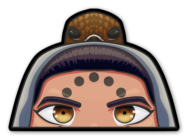 Suraya Hawthorn Peeker sticker