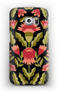 Dark flower pattern case Galaxy S6 Edge