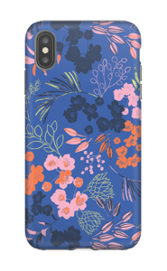 Blue flower bouquet case IPhone XS Max tough