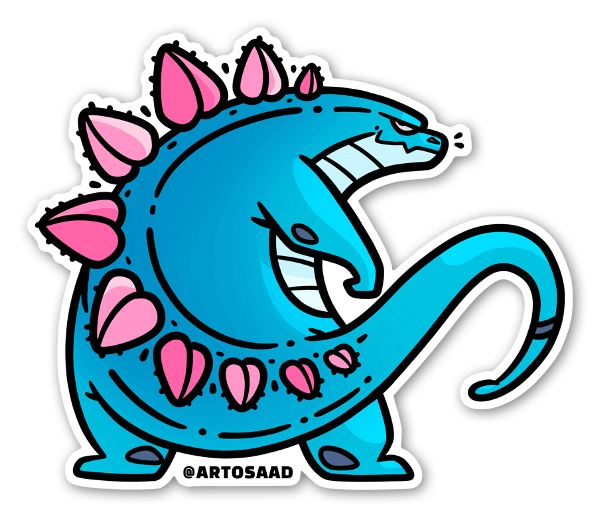 Godzilla sticker