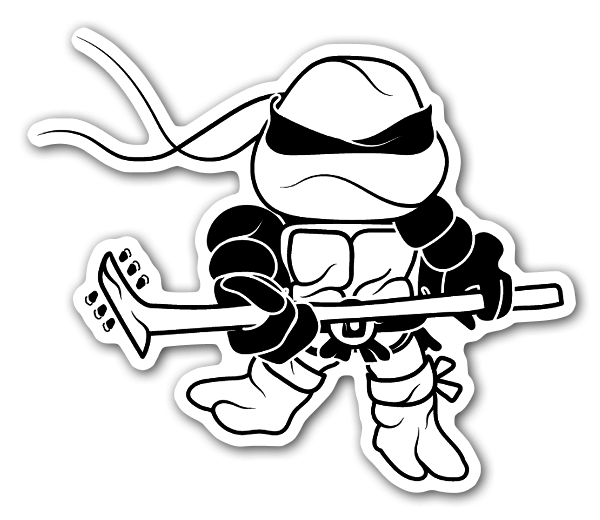 Donatello on the guitar sticker