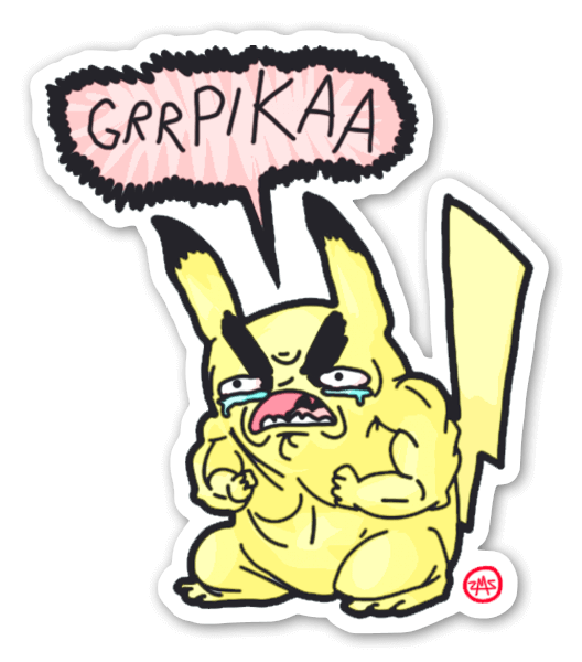 Angry Pika sticker