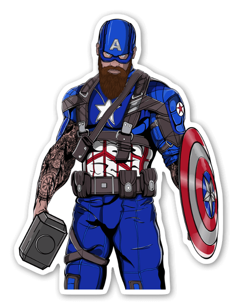 Captain Mjolnir sticker
