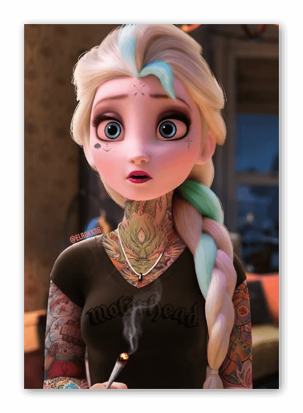 Elsa Rocker sticker