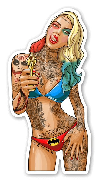 Harley at the beach sticker