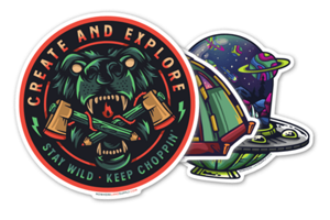 NOWHERE LAND STICKERS Designs