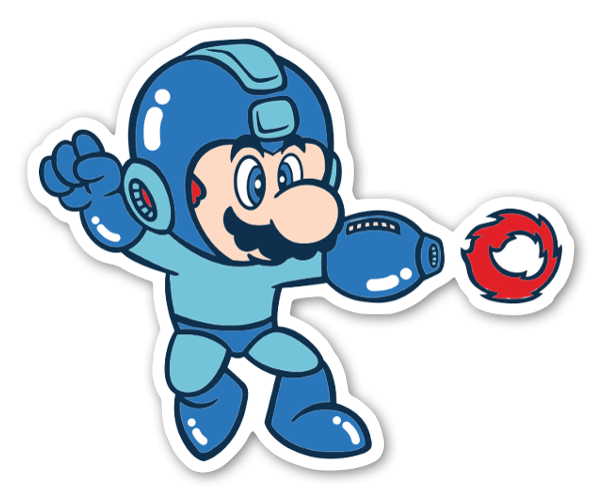Mega Mario sticker