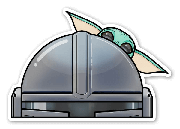 A Mando and His Bounty sticker