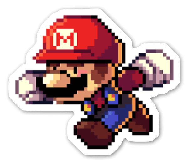 Pixel Mario sticker
