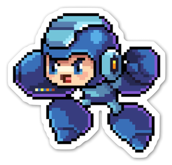 Pixel Megaman sticker