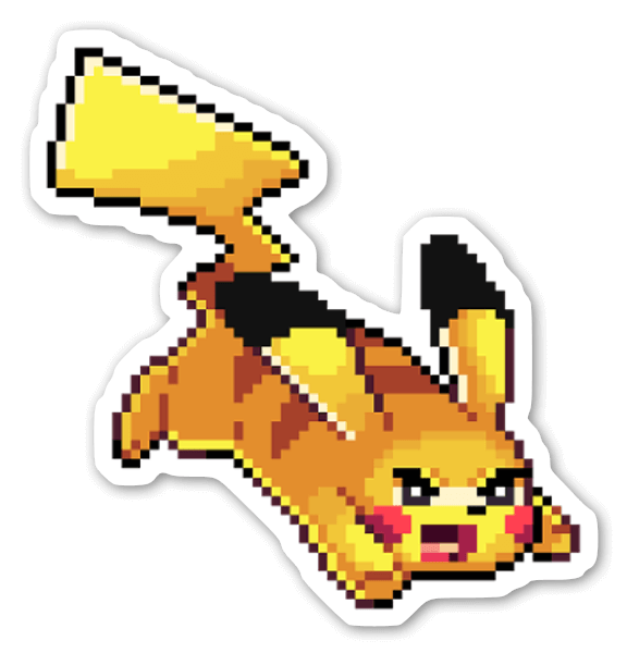 Pixel Pikachu sticker