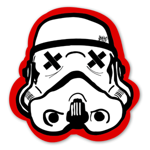 Red Black Trooper Sticker